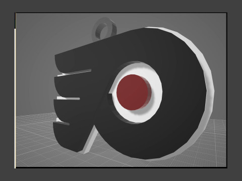 Philadelphia flyers logo shield Printable and Renderable keychan 3D 打印模型