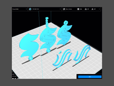 Seattle kraken logo shield Printable and Renderable keychan 3D Print Model