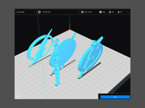 Tampa bay lightning logo shield Printable and Renderable keychan 3D 打印模型