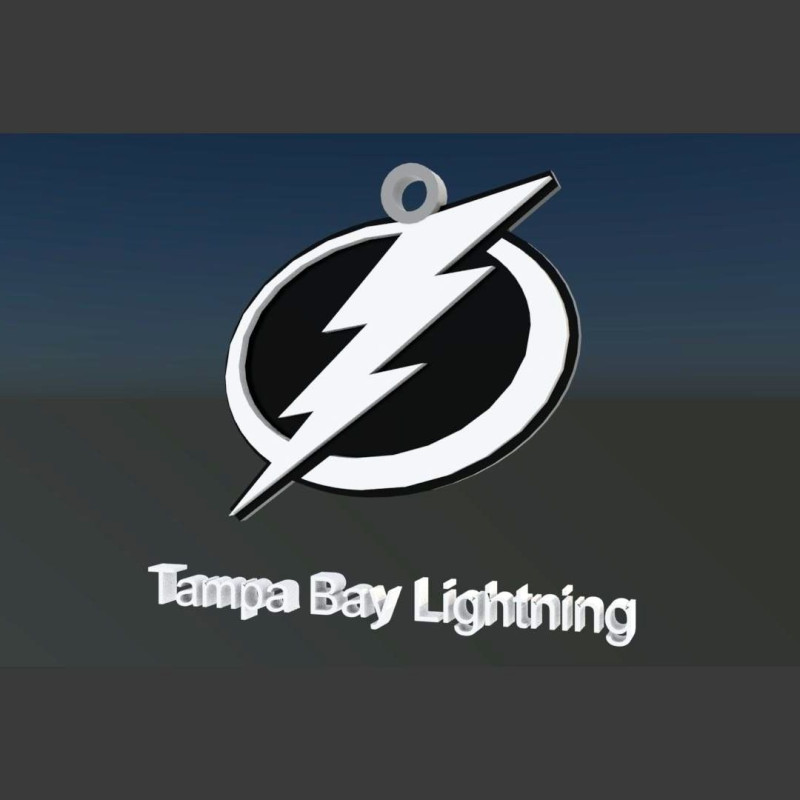 Tampa bay lightning logo shield Printable and Renderable keychan 3D 打印模型 .c4d .max .obj .3ds .fbx .stl .blend