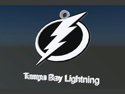 Tampa bay lightning logo shield Printable and Renderable keychan Modello di stampa 3D
