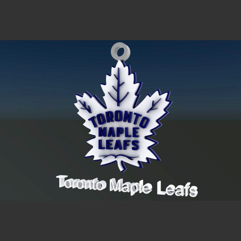 Toronto maple leafs logo shield Printable and Renderable keychan 3Dプリントモデル .c4d .max .obj .3ds .fbx .stl .blend 