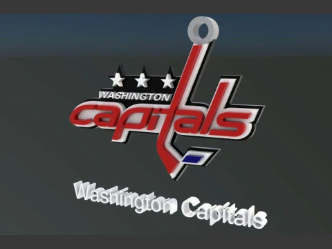 Washington hoofdsteden logo schild Afdrukbare en renderbare sleutelhanger 3D printmodel