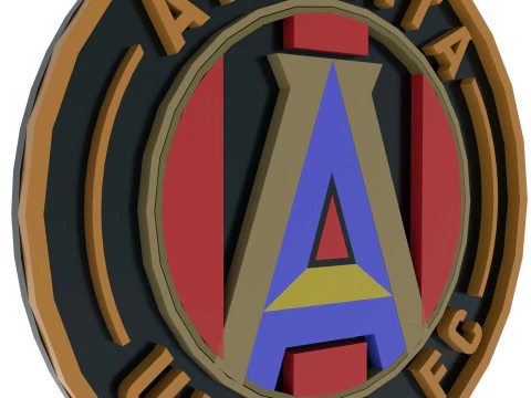 Atlanta united FC logo keychan printable and renderable 3D Print Model