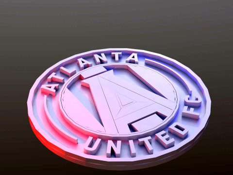 Atlanta united FC logo keychan printable and renderable Modello di stampa 3D