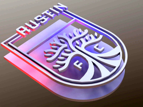 Austin fc logo keychan printable and renderable Model Cetak 3D