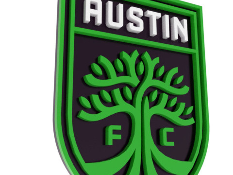 Austin fc logo keychan printable and renderable Model Cetak 3D