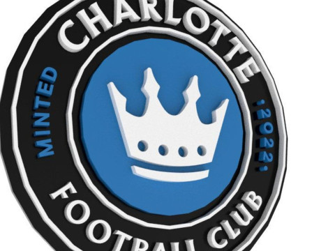 Charlotte fc logo keychan printable and renderable 3D Print Model
