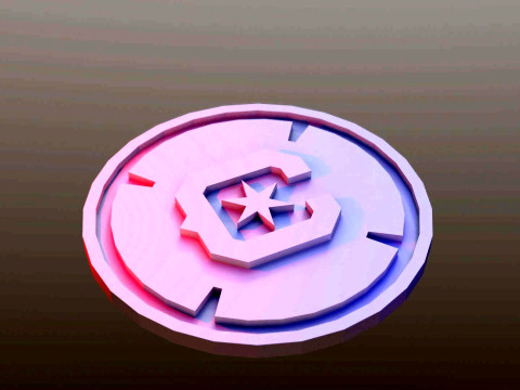 Chicago Fire FC logo keychan printable and renderable 3D Baskı Modeli