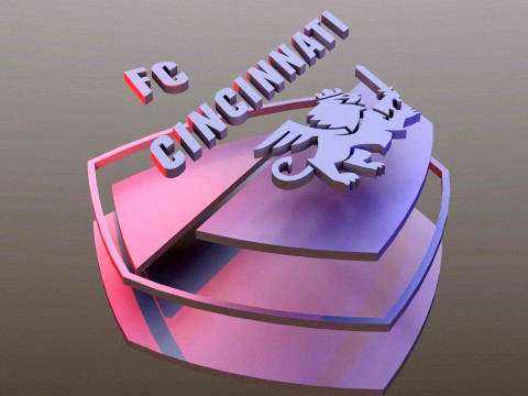 Cincinnati logo keychan printable and renderable 3D 打印模型