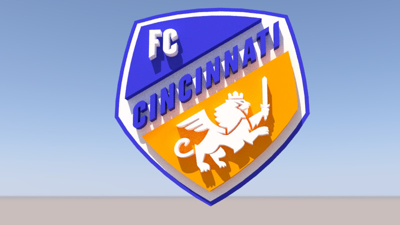 Cincinnati logo keychan printable and renderable 3D 프린트 모델 in 기호와 로고 ...