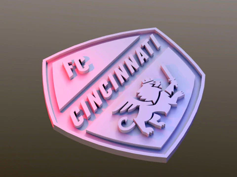 Cincinnati logo keychan printable and renderable 3D Print Model