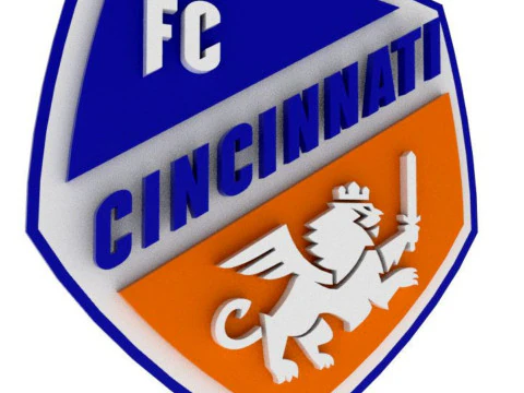 Cincinnati logo keychan printable and renderable 3D Print Model