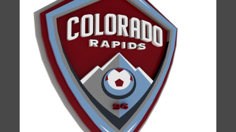 Colorado rapids logo keychan printable and renderable 3Dプリントモデル .c4d .max .obj .3ds .fbx .stl .blend 