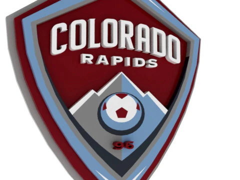 Keychan con logo Colorado Rapids stampabile e renderizzabile Modello di stampa 3D