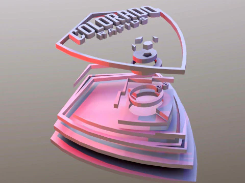 Colorado rapids logo keychan printable and renderable 3D Print Model