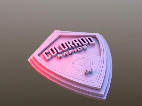 Colorado rapids logo keychan printable and renderable 3D Print Model