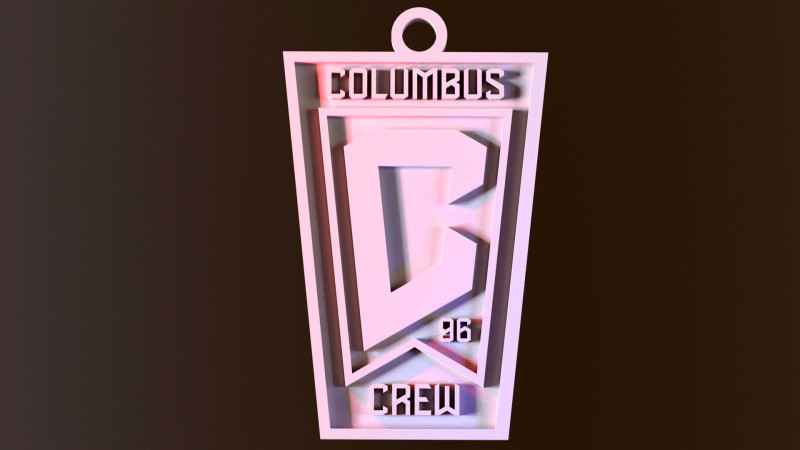 Columbus Crew logo keychan printable and renderable Model Cetak 3D .c4d .max .obj .3ds .fbx .stl .blend 