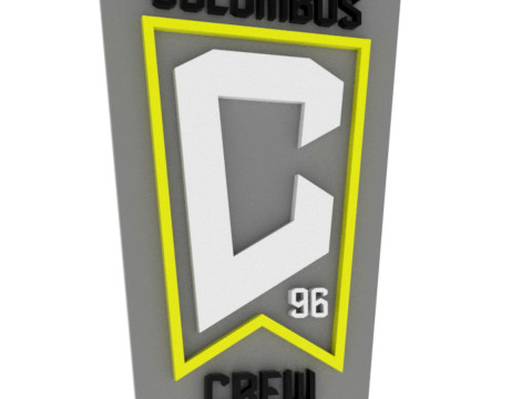 Columbus Crew logo keychan printable and renderable Model Cetak 3D