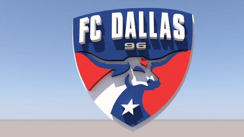 Dallas logo keychan printable and renderable 3D Принт Модель .c4d .max .obj .3ds .fbx .stl .blend 