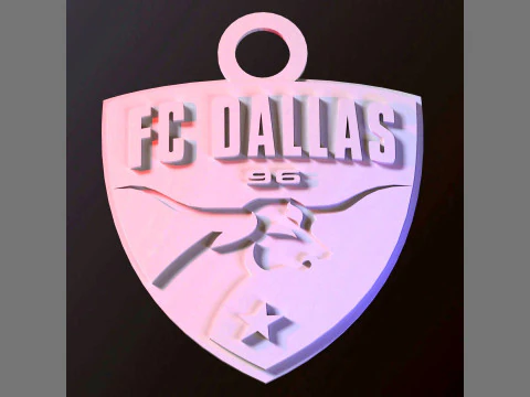 Dallas logo keychan printable and renderable 3D Print Model