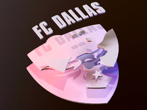 Dallas logo keychan printable and renderable 3D Принт Модель