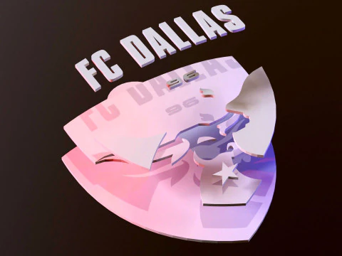 Dallas logo keychan printable and renderable 3D Print Model