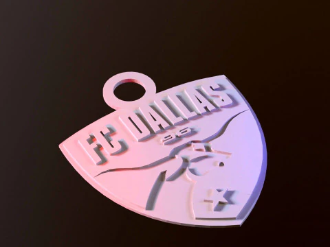 Dallas logo keychan printable and renderable 3D Print Model