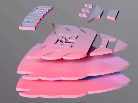 Dc united logo keychan printable and renderable 3D 프린트 모델