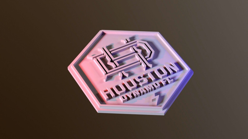 Houston dynamo logo keychan printable and renderable 3D-printmodel .c4d .max .obj .3ds .fbx .stl .blend 
