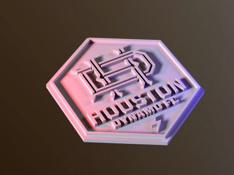 Portachiavi con logo della dinamo di Houston stampabile e renderizzabile Modello di stampa 3D