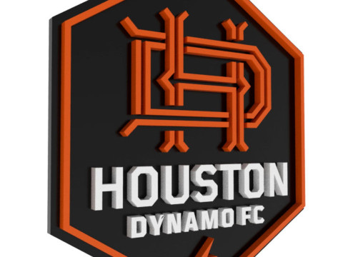 Houston dynamo logo keychan printable and renderable 3D-printmodel