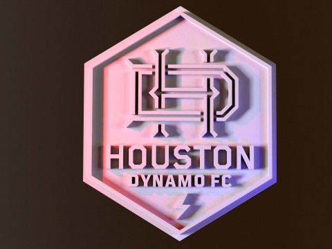 Houston dynamo logo keychan printable and renderable 3D-printmodel