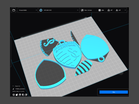 Kansas city logo keychan printable and renderable Modello di stampa 3D
