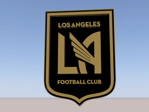 Portachiavi con logo Los Angeles FC stampabile e renderizzabile Modello di stampa 3D
