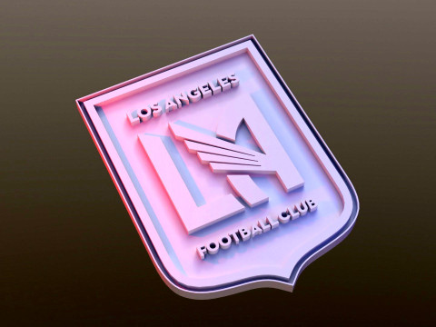 Los angeles fc logo keychan printable and renderable Modelo de Impressão 3D