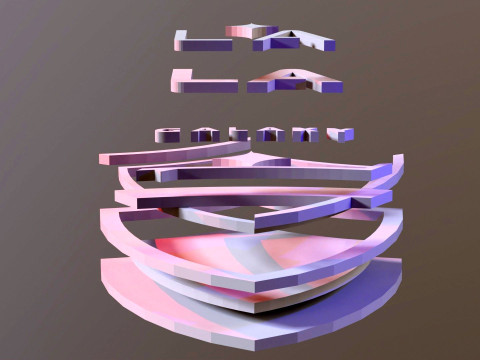 Los angeles galaxy logo keychan printable and renderable Modello di stampa 3D