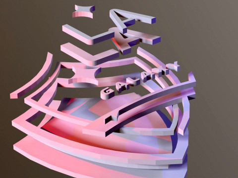 Los angeles galaxy logo keychan printable and renderable Modello di stampa 3D