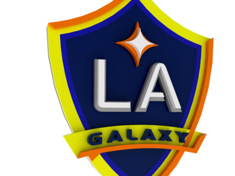Los angeles galaxy logo keychan printable and renderable Modello di stampa 3D