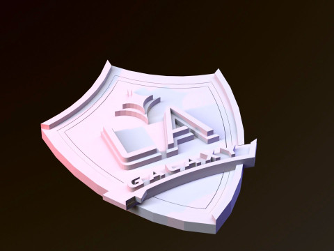 Los angeles galaxy logo keychan printable and renderable Modello di stampa 3D