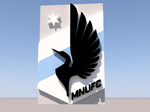 Minnesota united fc logo keychan printable and renderable Model do druku 3D