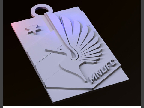 Minnesota united fc logo keychan printable and renderable 3D 프린트 모델