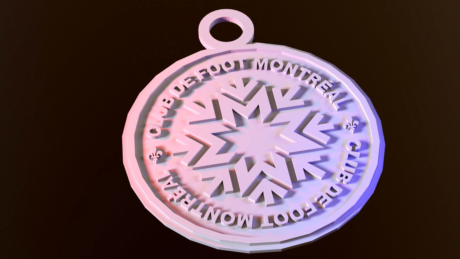 Montreal logo keychan printable and renderable 3D Print Model .c4d .max .obj .3ds .fbx .stl .blend 