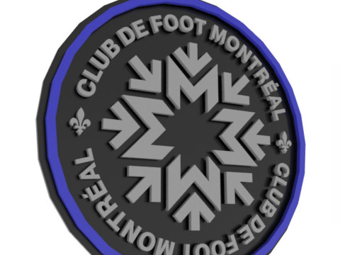 Montreal logo keychan printable and renderable 3D Druckmodell
