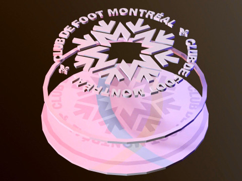 Montreal logo keychan printable and renderable 3D Druckmodell