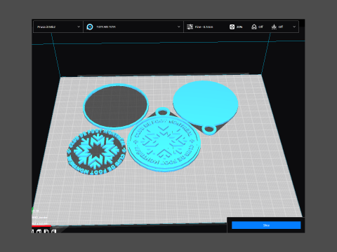 Montreal logo keychan printable and renderable 3D Druckmodell