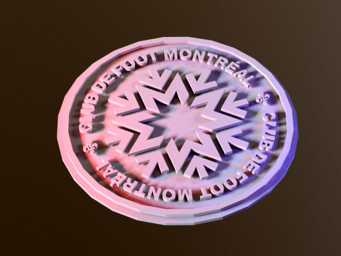 Montreal logo keychan printable and renderable 3D Druckmodell
