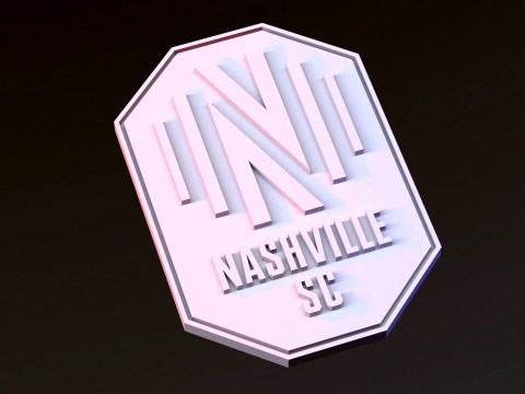 Nashville SC logo keychan printable and renderable 3D Print Model