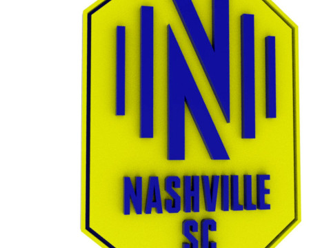 Nashville SC logo keychan printable and renderable 3D Print Model
