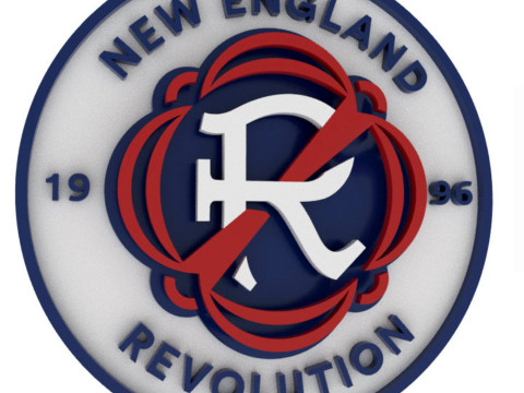 New England Revolution logo keychan printable and renderable 3D Print Model